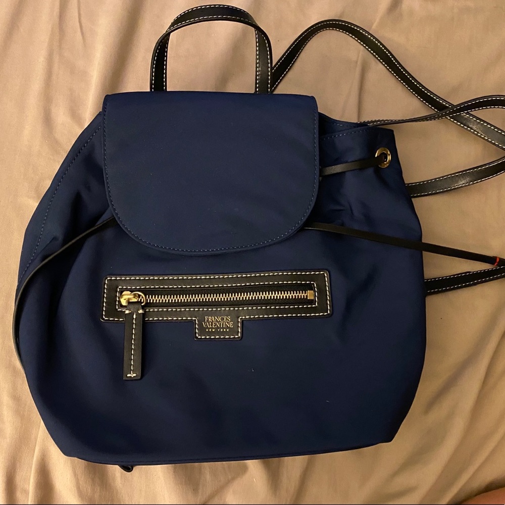 Frances Valentine Navy Nylon Backpack